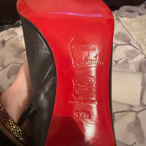 Christian Louboutin Black and Red Ankle Boots - Picture 12 of 14